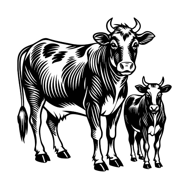 Kuh und Kalb