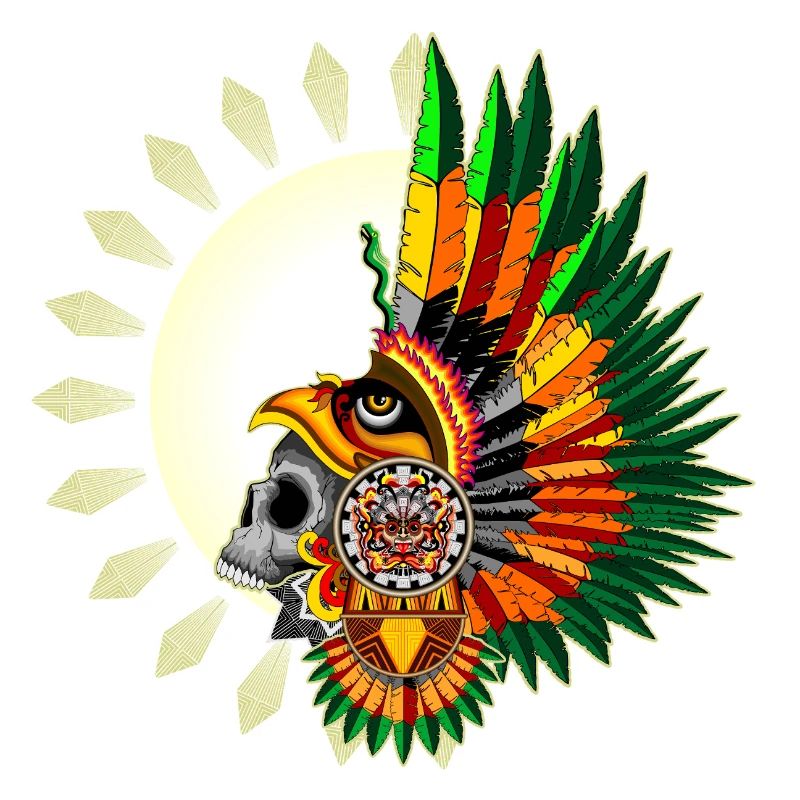 Aztekischer Adler-Kriegerschädel
