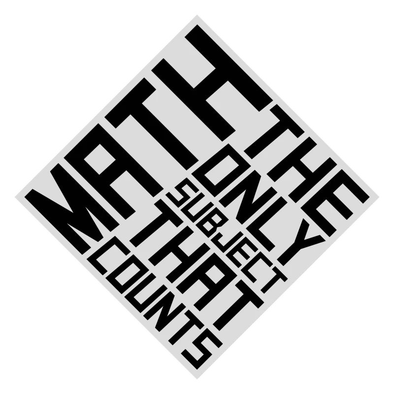 Math The Only Subject That Counts Nerd Mathe Logo