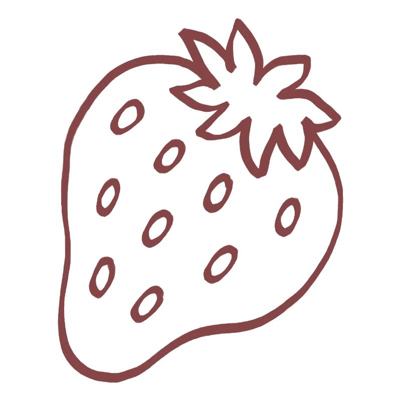 Strawberry Minimal Line Art