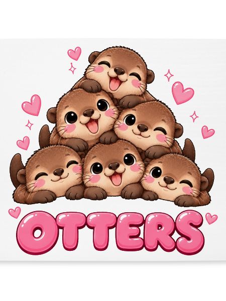 Süße Otter Freunde Cartoon