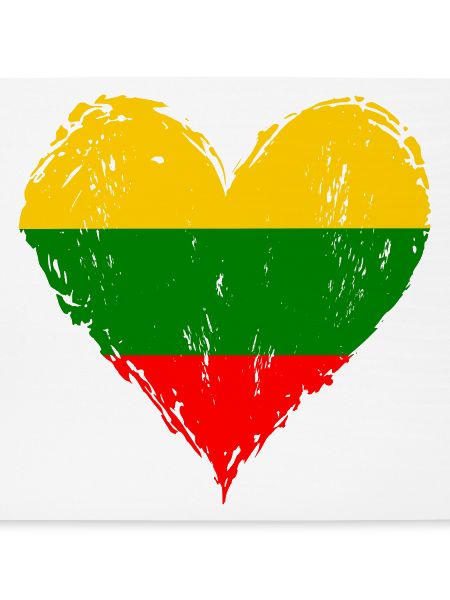 Litauen Herzflagge Grunge