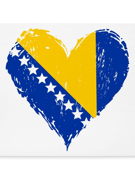 Bosnien Herzflagge Grunge