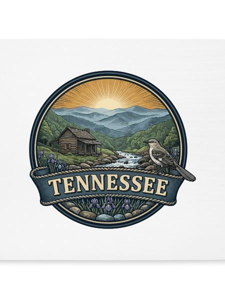 Tennessee Smoky Mountains Retro-Reiseabzeichen