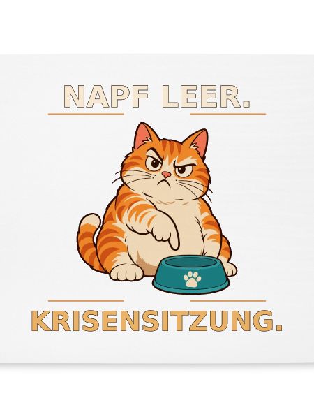 Krisensitzung der hungrigen Katze