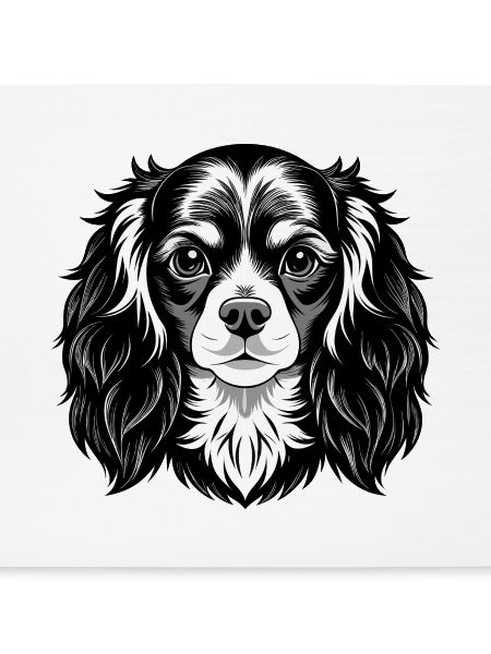 King Charles Spaniel Hundekopf