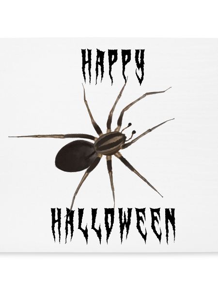 Happy Halloween Spinne - Gruselschrift