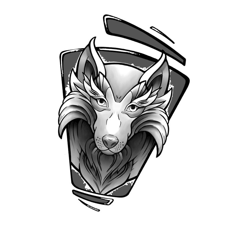 Wolf Tattoo Design