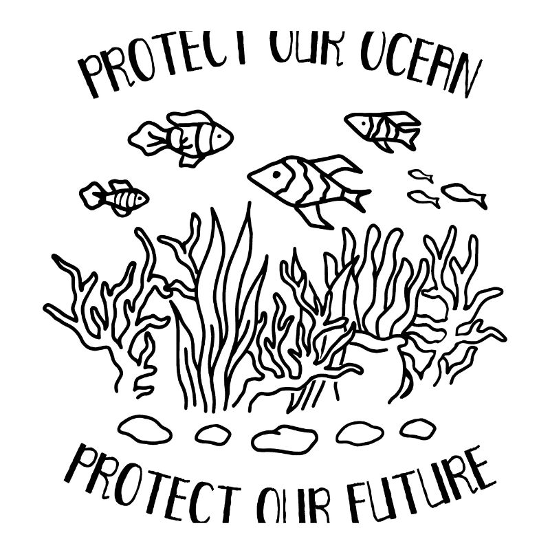 Protegge il nostro inquinamento da plastica del mare oceanico