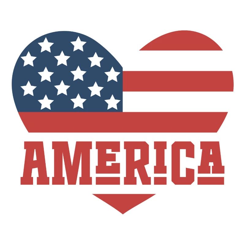 Amerika Flagge Herz