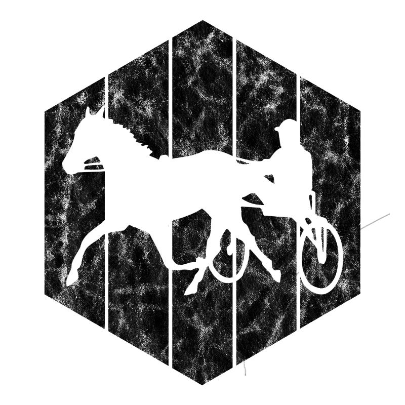 Traber Trabrennen in retro oder vintage Style