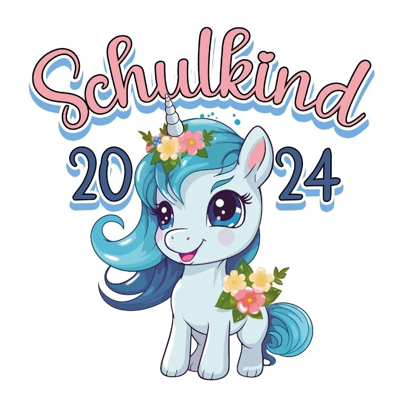 Schulkind 2024 Einhorn Einschulung Schule Schüler