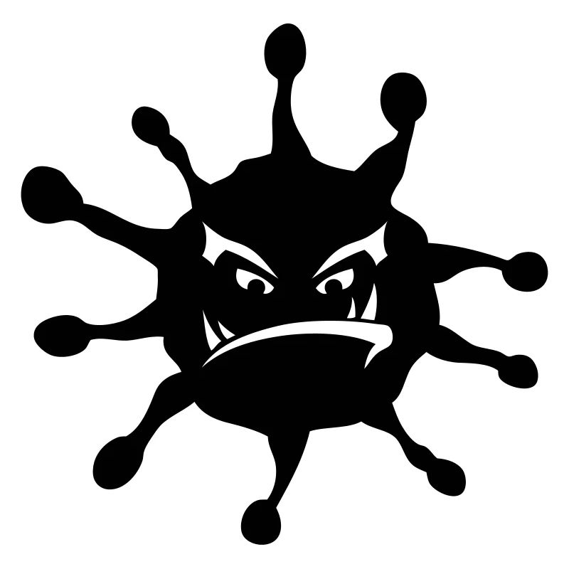 Virus-Krankheit-Symbol böse