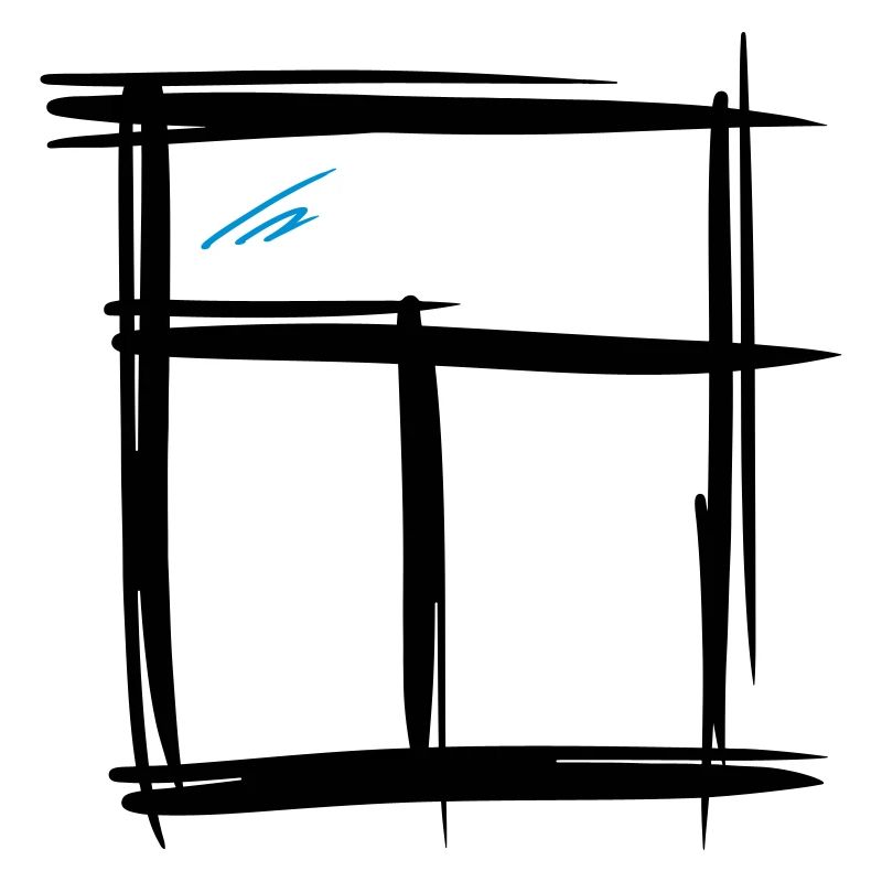 Fenster, handgezeichnet, Bleistiftzeichnung