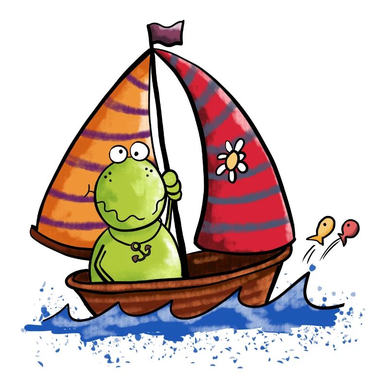 Frosch auf See