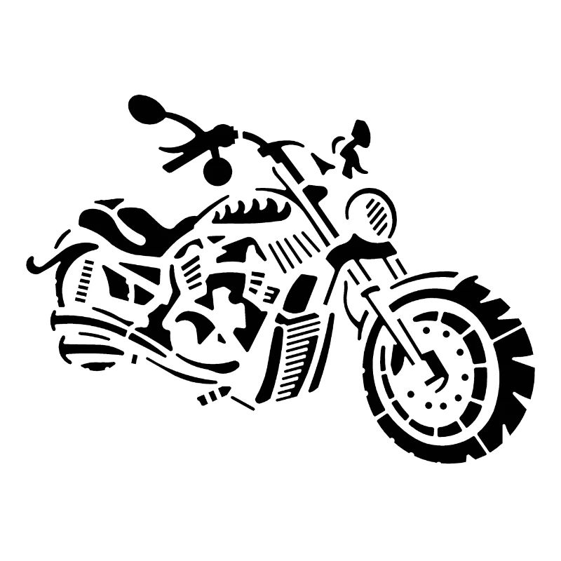 Motorcycle chopper abstract drawing