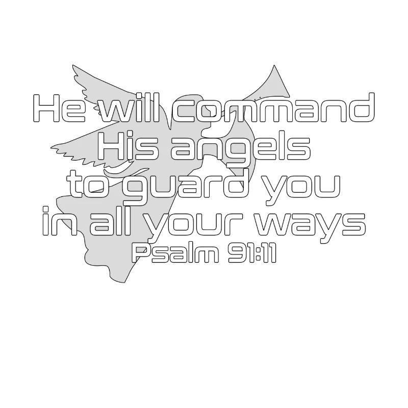 Christian Design He will Command His Angels Psalm