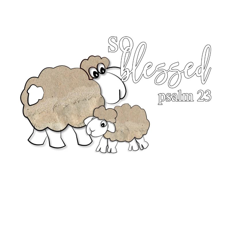 Christian Design So Blessed Psalm 23