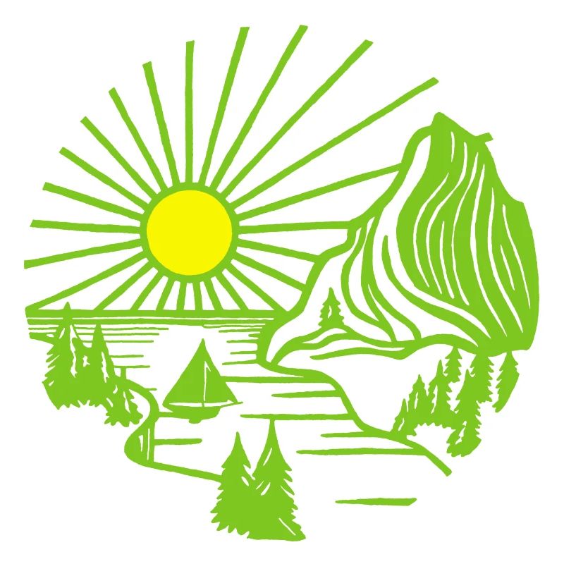 Paysage de vacances (vert)