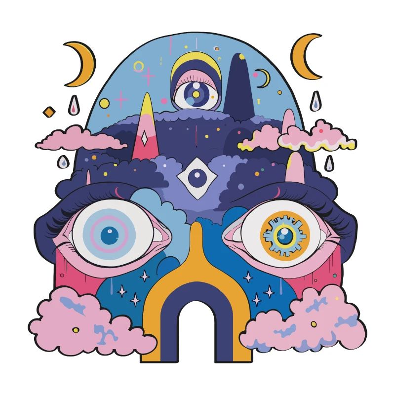 Psychedelischer Roboter
