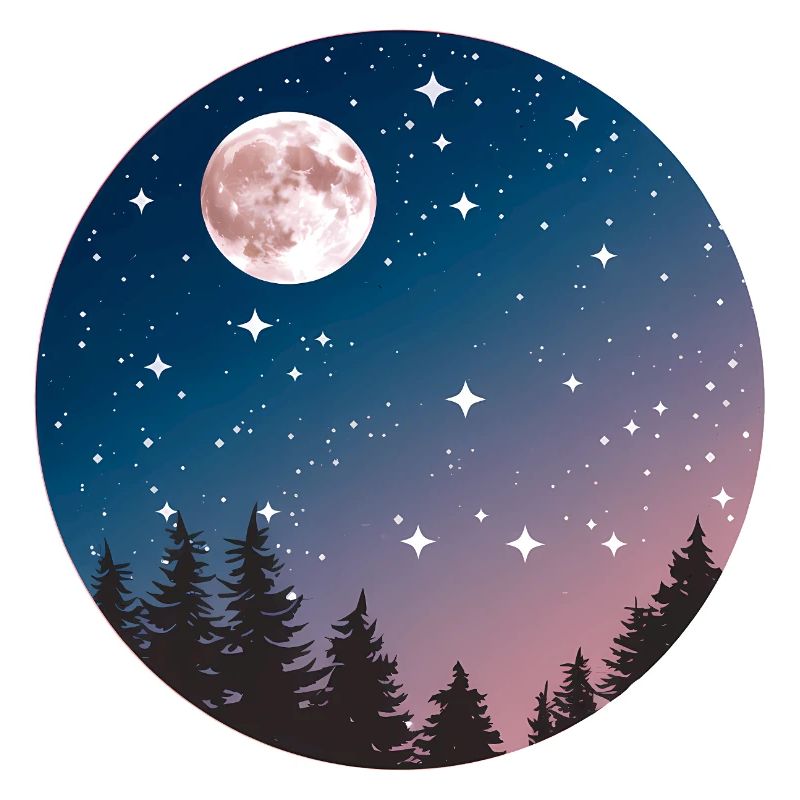 Mondschein Nachthimmel Baum Silhouette