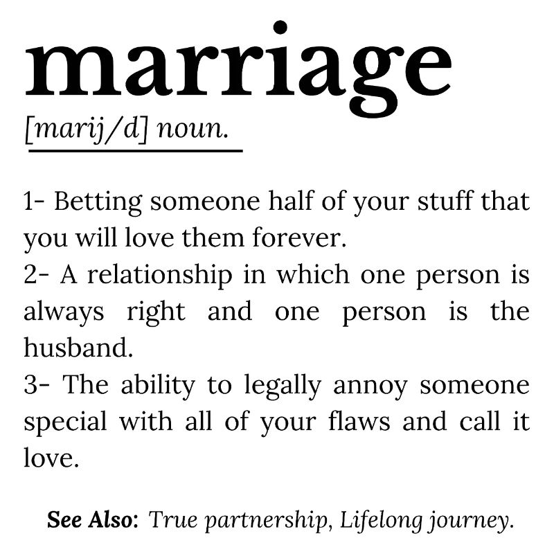 Ehe Lustige Definition