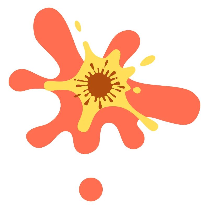 Farbklecks-Splatter Orange-Gelb