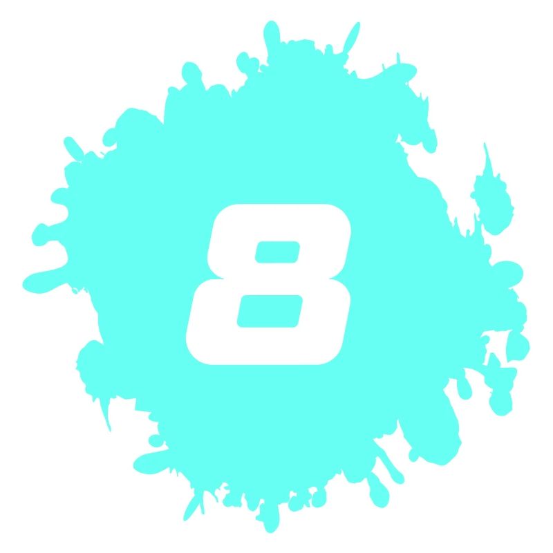 Neon Acht Splatter Design