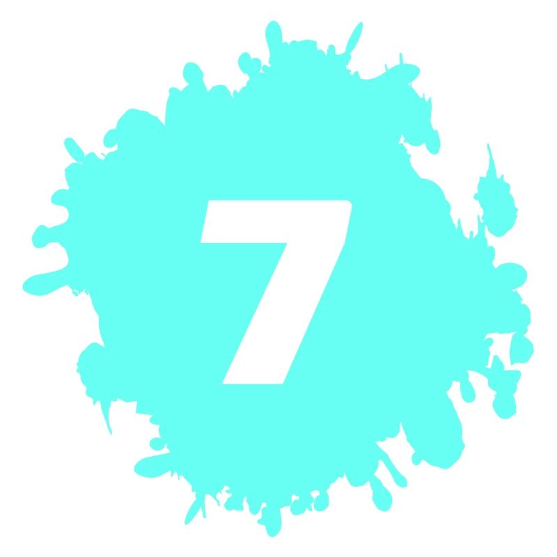 Cyan Splash Nummer 7