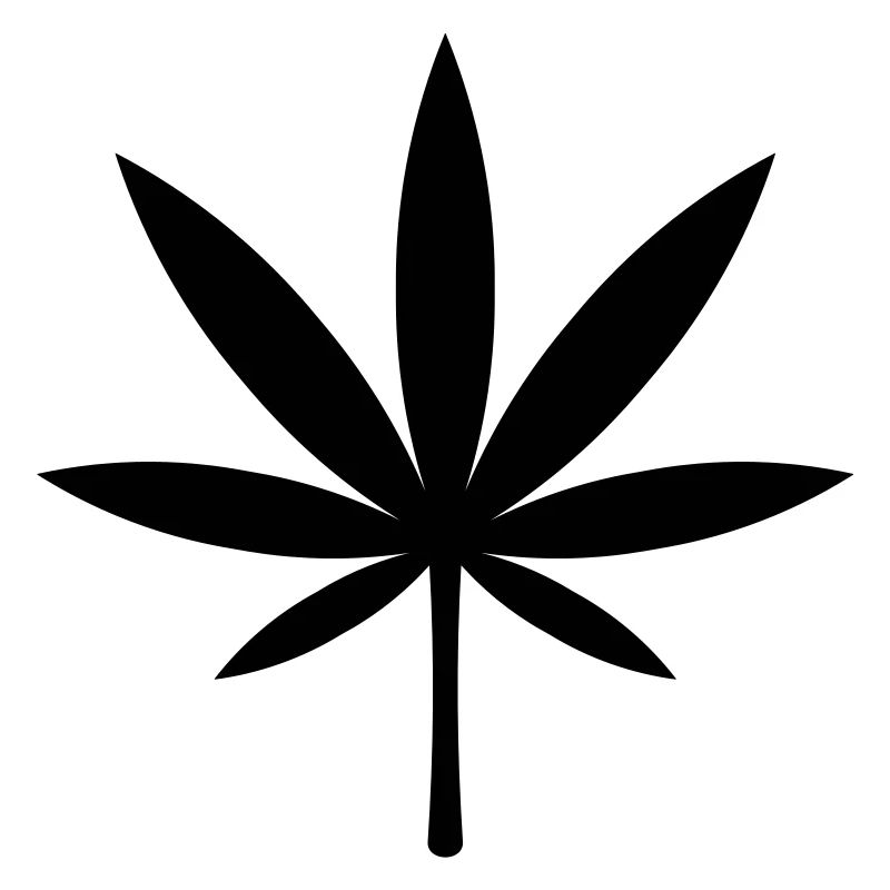 Cannabis / Marijuana / Feuille de chanvre (noir)