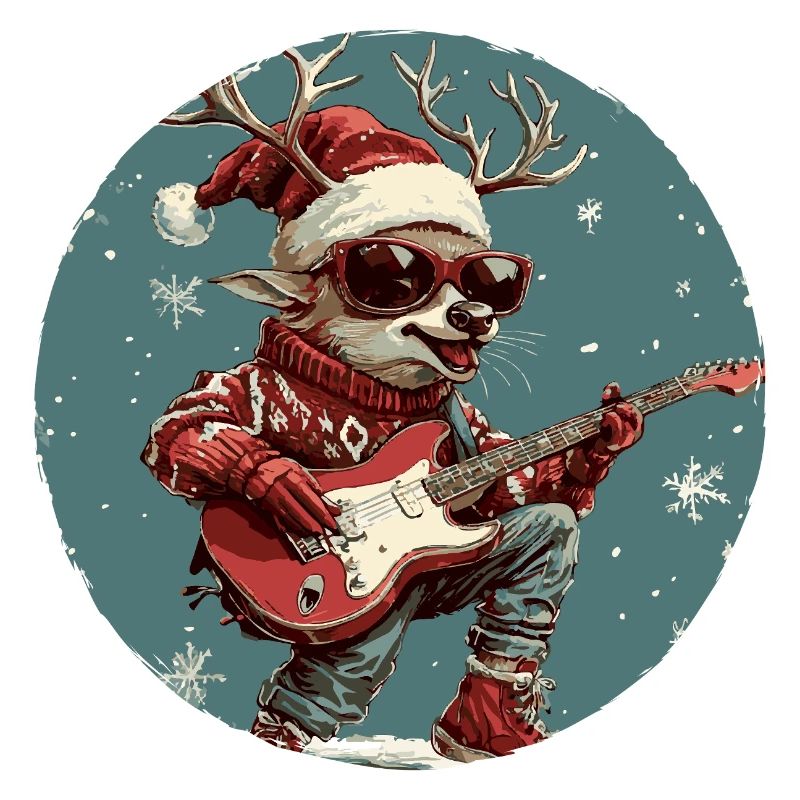 Hirsch Weihnachten Gitarre