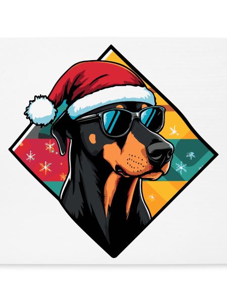 Dobermann Weihnachten Sonnenbrille