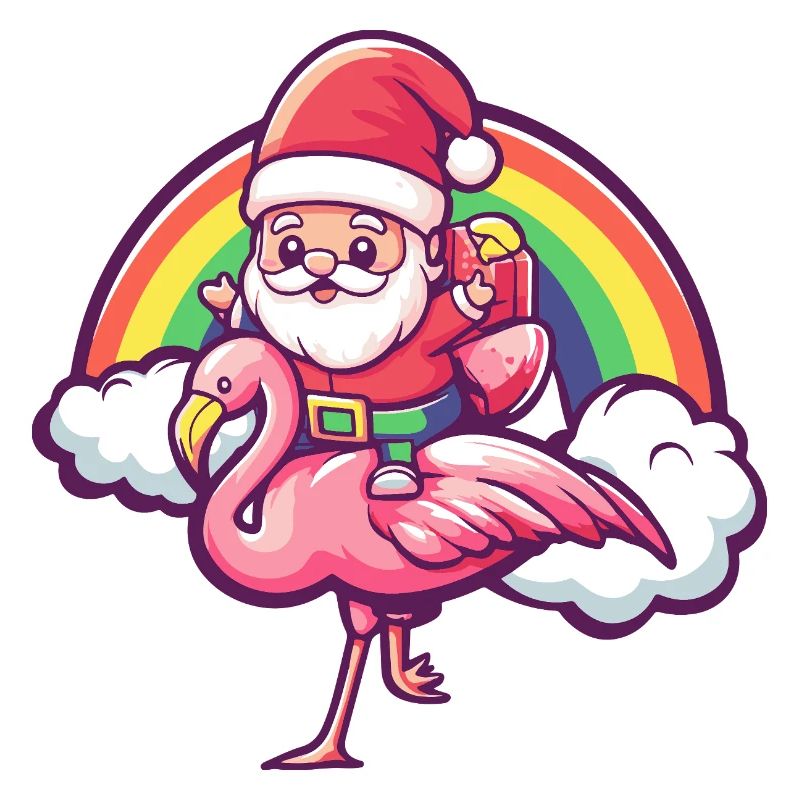 Flamingo Weihnachtsmann Weihnachten