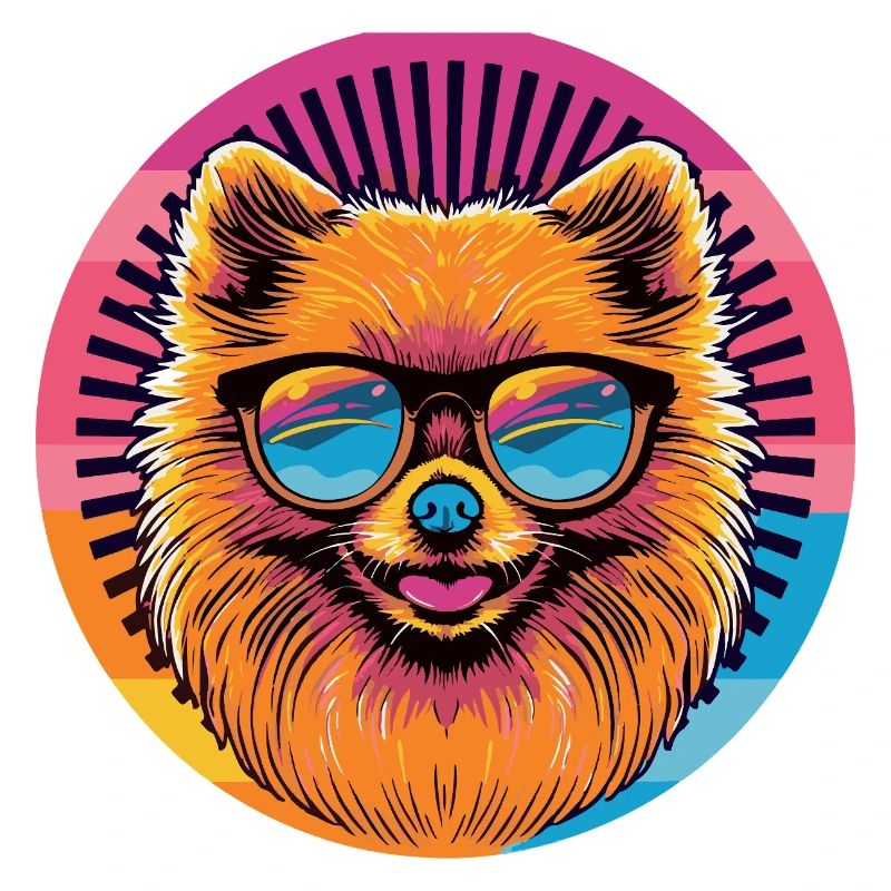 Pomeranian Regenbogen Sonnenbrille
