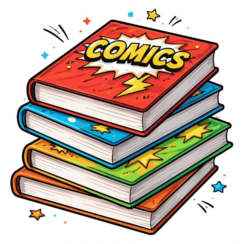 Comic-Stapel Bücher