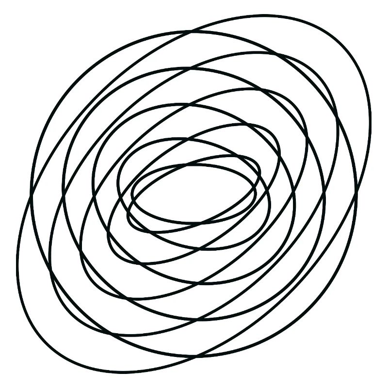 Aufgerollter abstrakter Spiralkreis