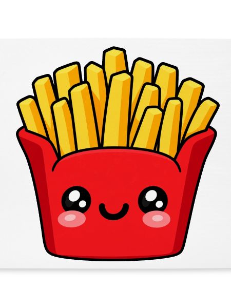Kawaii Pommes Frites Lächeln