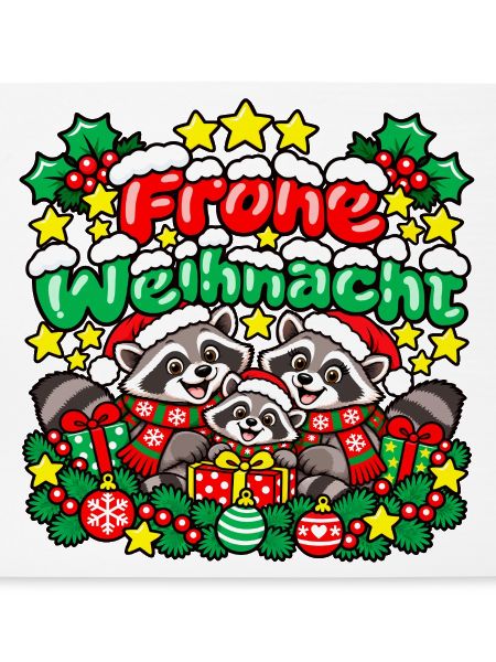 Frohe Weihnachten Waschbären