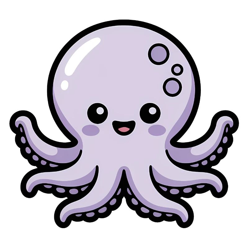 Niedlicher Cartoon-Oktopus