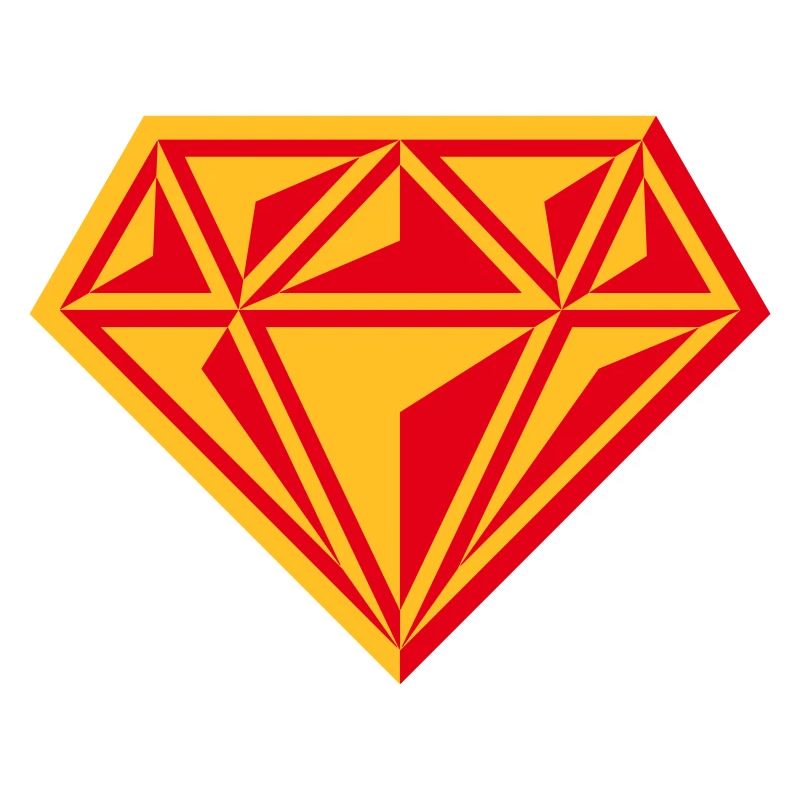 Diamond (Gemstone / Brilliant / Symbol / Red / 2C)