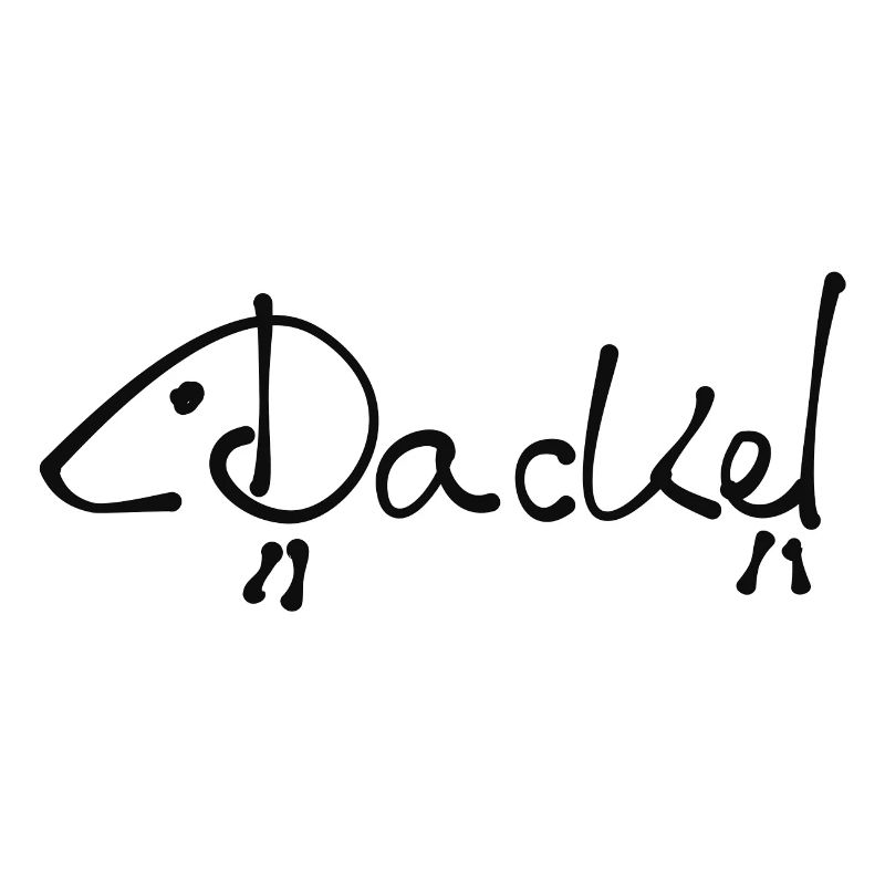 Dackel Schriftzug Picasso