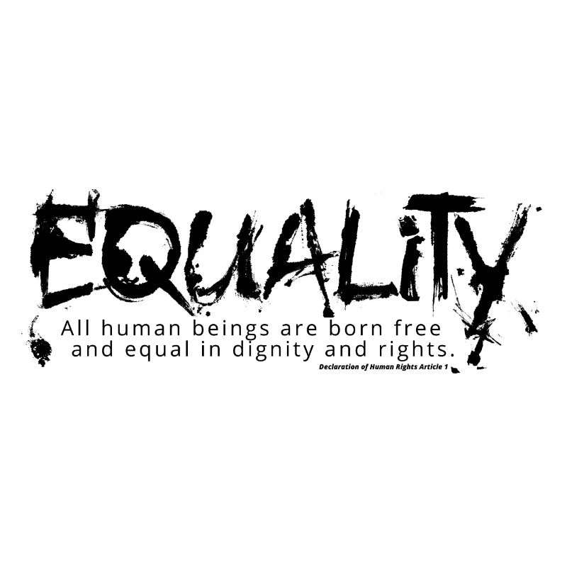 EQUALITY Schriftzug black