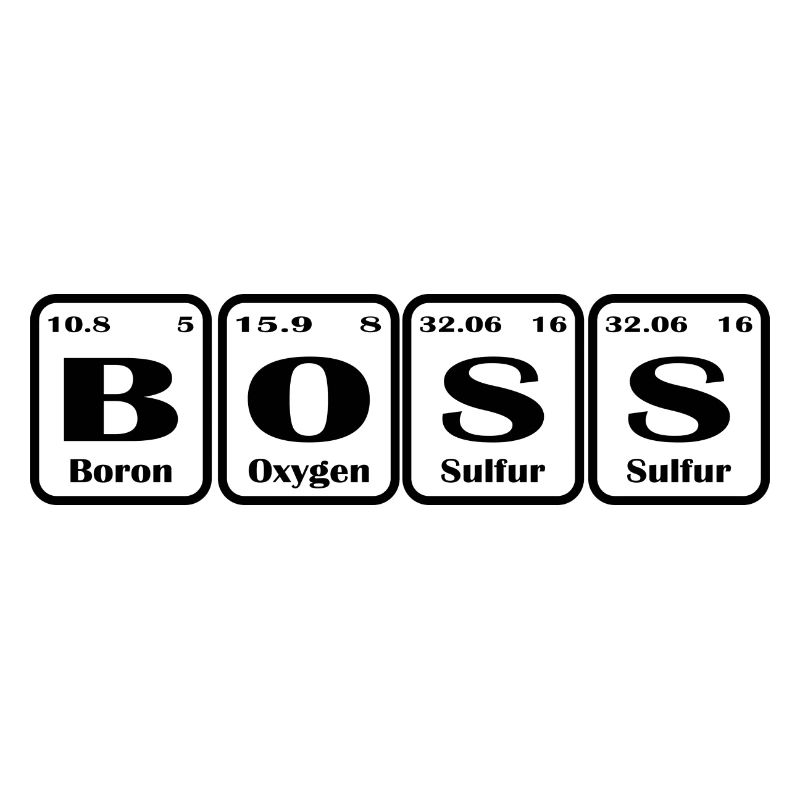 Boss Chemische Elemente Chef Nerd Geschenk idee