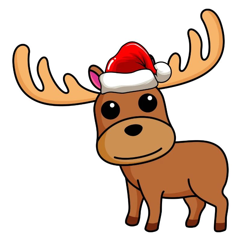 Elch Comic Weihnachten