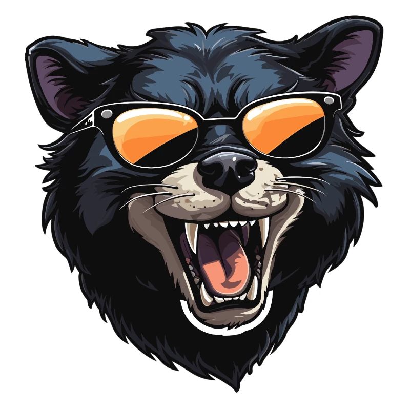 Tasmanian devil with sunglasses