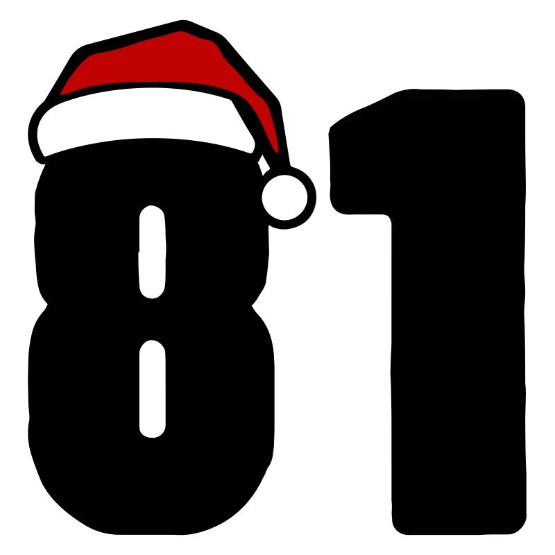 81 Zahl Weihnachten