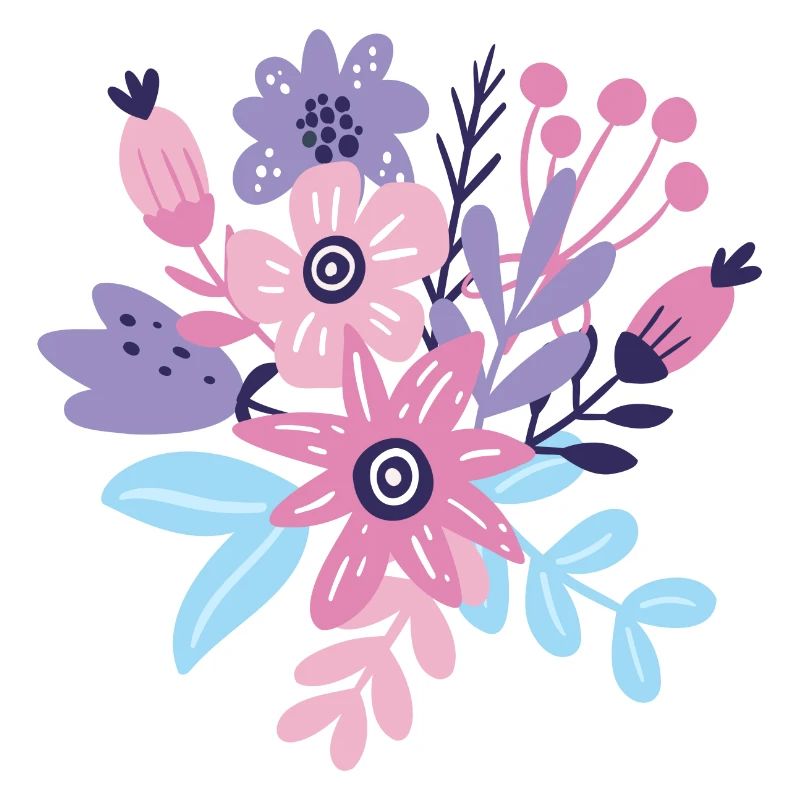 Pastellfarbene Blumenexplosion