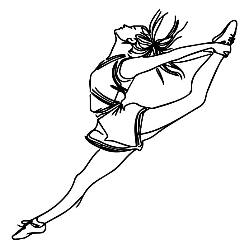 Cheerleaderin Zeichnung