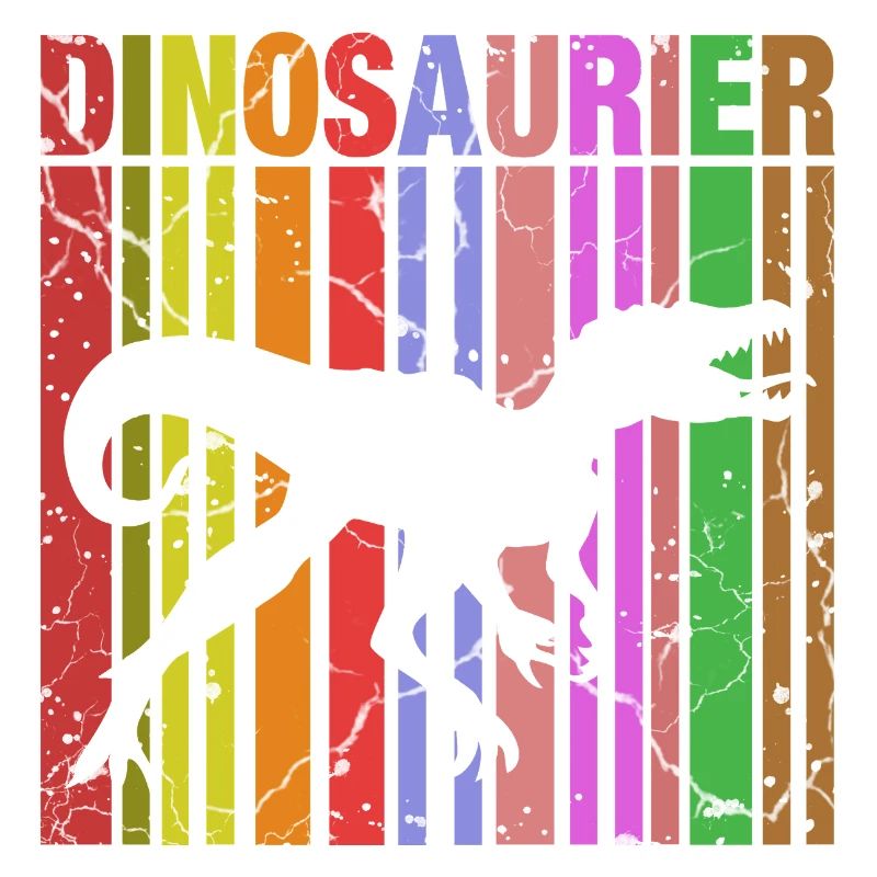 Dinosaurier Silhouette mit Farbdetails