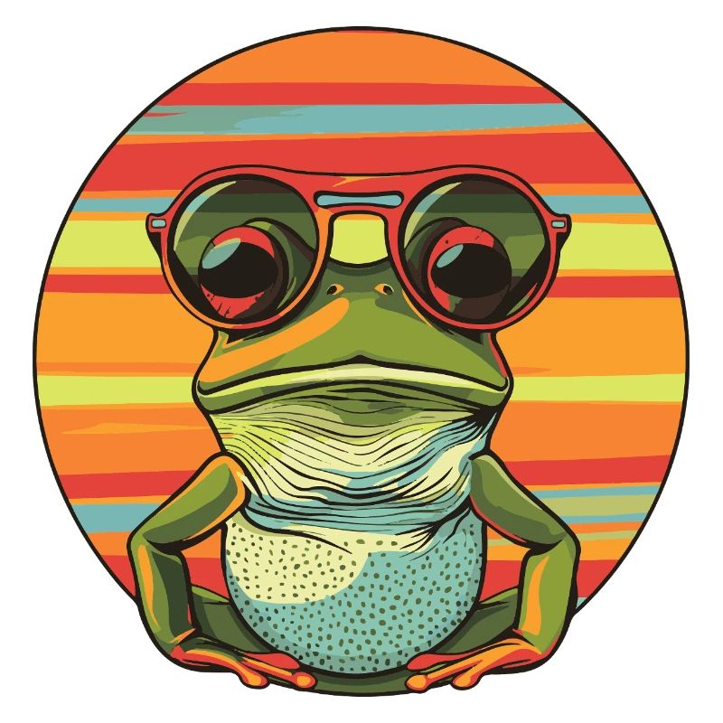 Lässige Frosch-Sonnenbrille Design